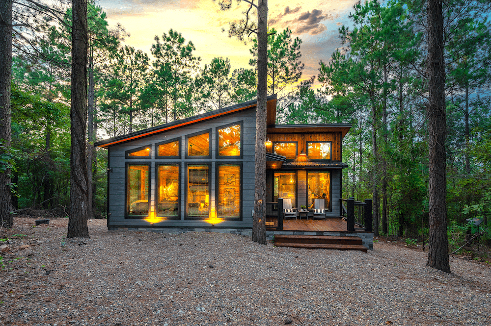 modern romantic cabin